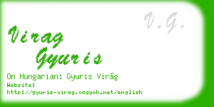 virag gyuris business card