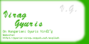 virag gyuris business card